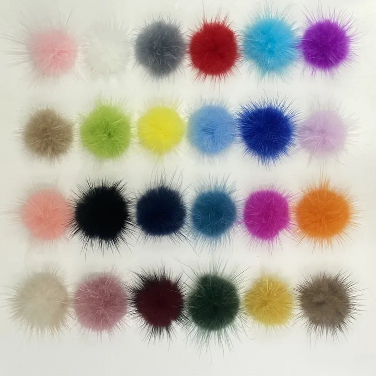 

Fast shipping nail charms 24 colors good price popular fur magnetic nail pom pom