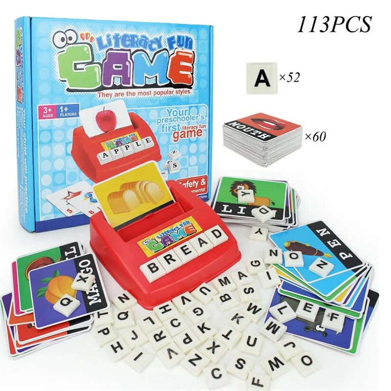 Education See Picture Literacy Platter Learn English Word Game Toy