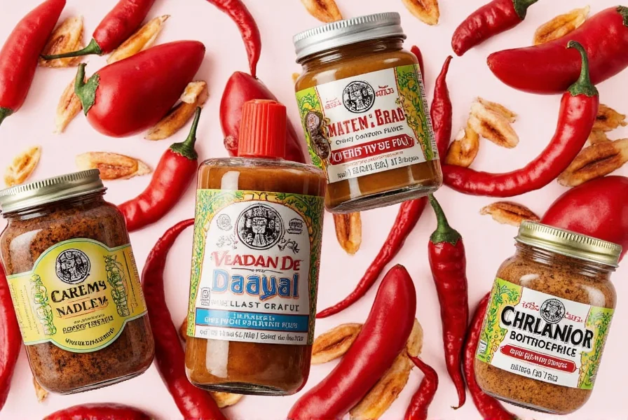 Chiles de Arbol on Wooden Table