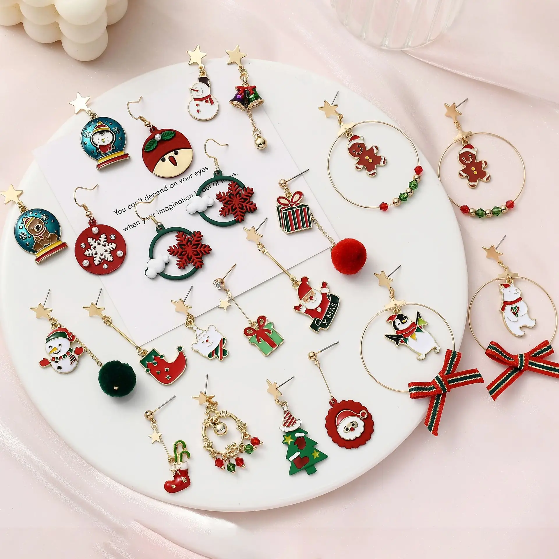 

High Quality women girls ladys earrings cute hair accessories diamond hoop christmas jewelry earings, Gold silver