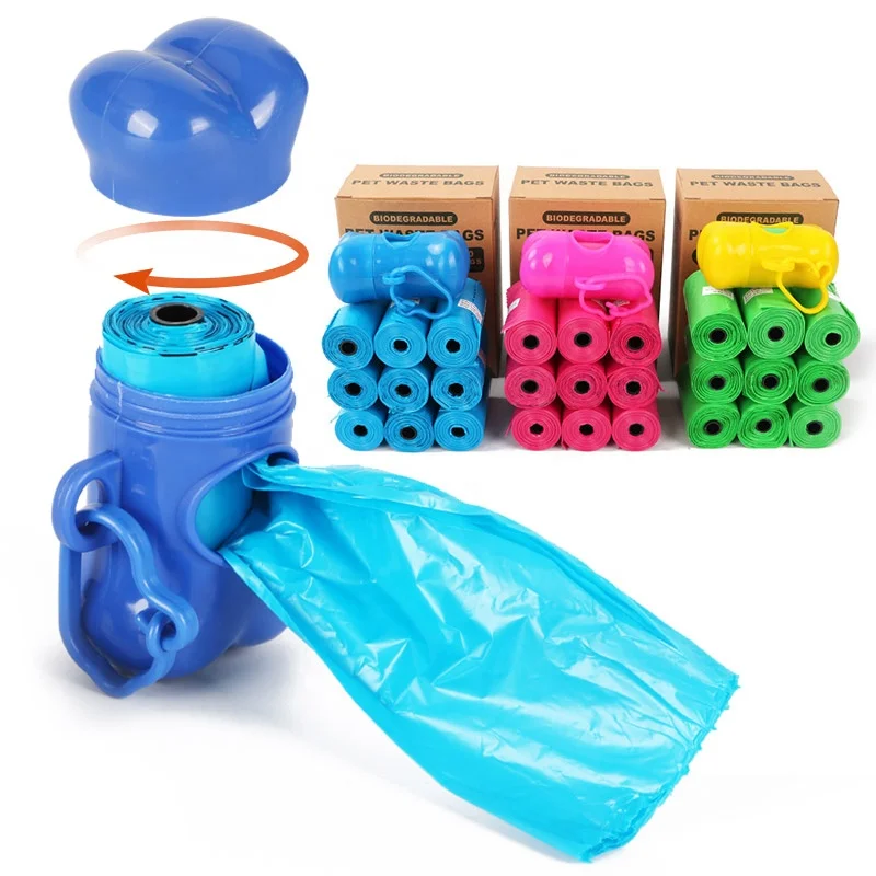 

10 Rolls/Box Custom Eco Friendly Epi Biodegradable Green Dog Poop Bags with Dispenser