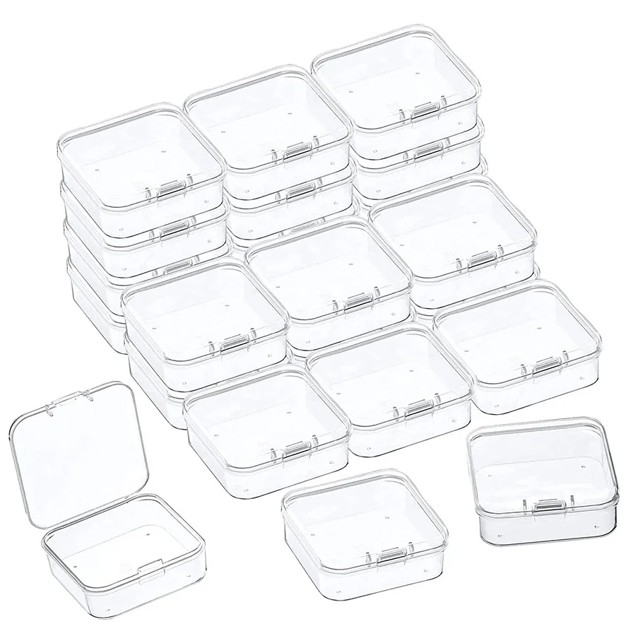 

7.6* 5.2* 3cm size adjustable sewing storage plastic box, Clear