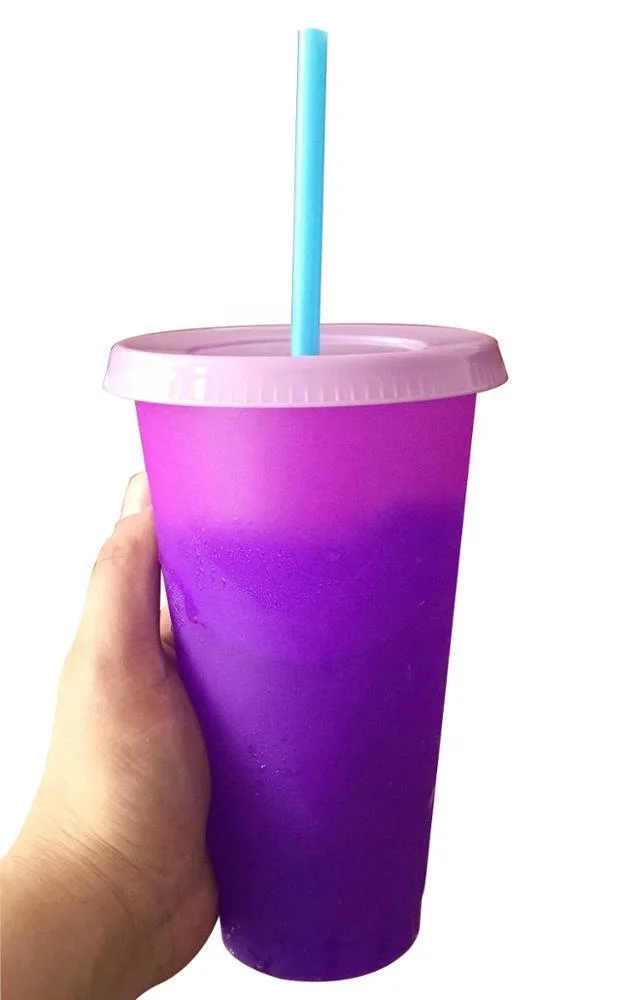 
Hot Reusable color changing cup tumbler Drink cup wholesale 