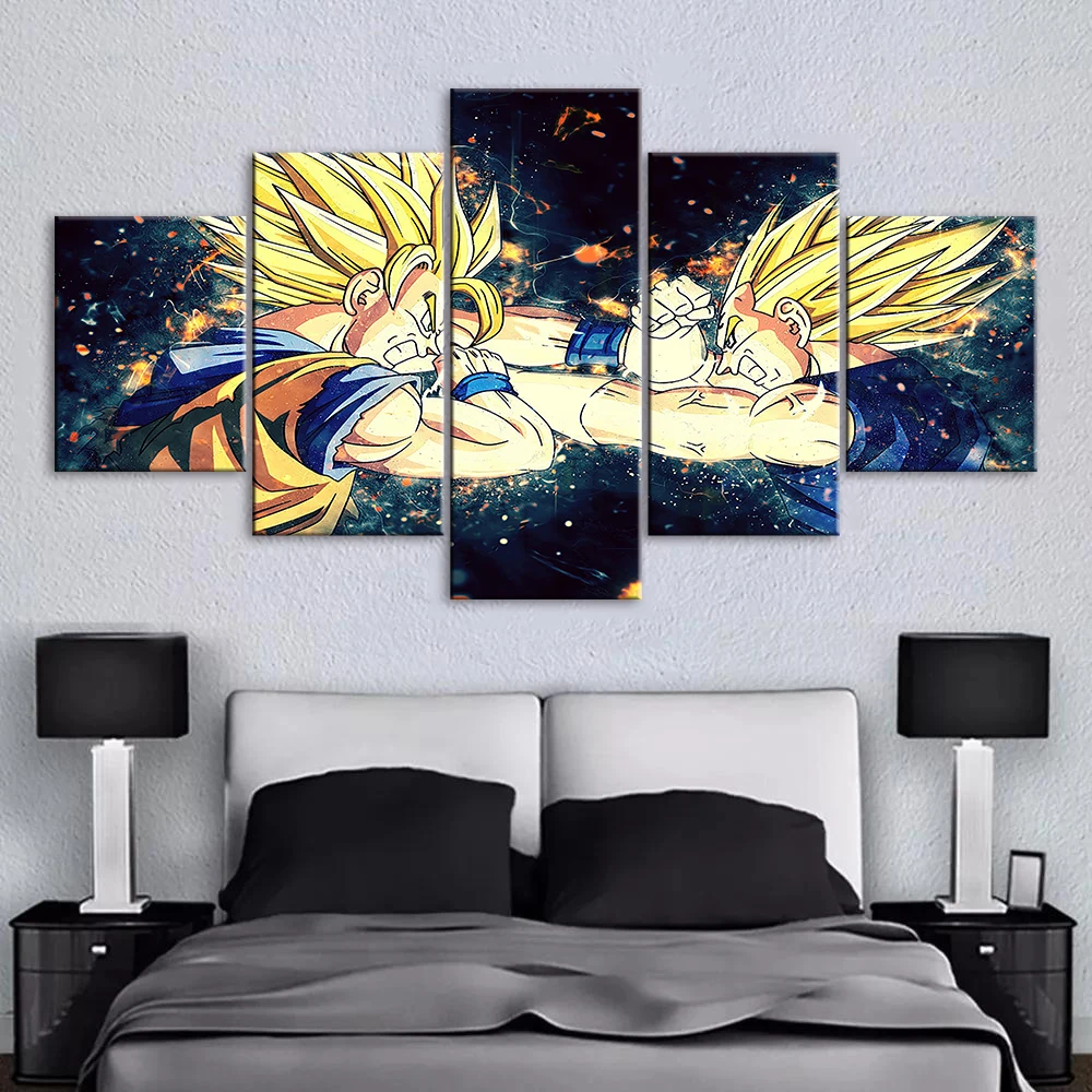 

Popular Japanese Anime Oil Painting HD Wallpaper Living Room Decor Wall Stickers Dragon Ball Canvas Art Paints Wall Art Murals, Multiple colours
