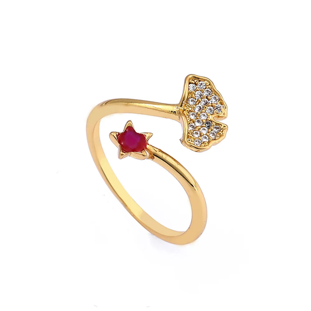 

Fashion jewelry 2021 punk retro temperament open ring zircon personality ring