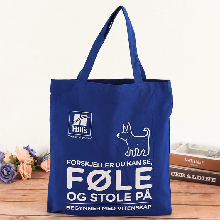 

Siicoo Promotion Royal Blue Eco Blank Canvas Tote Bag