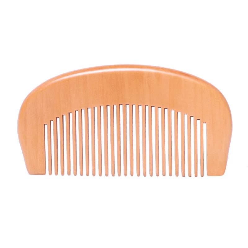 

Hot Selling wholesale Home And Travel Hair Comb peach wood Comb Private Label Brand beard Comb for men, Natural color