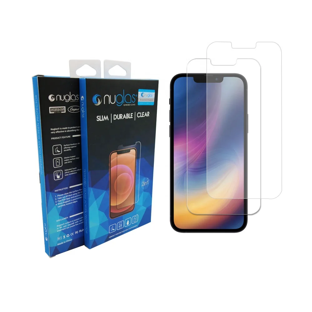 

New Nuglas Tempered Glass For iphone 13 mini Screen Protector 2pack