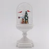 11" high plastic lighted musical Snowman spinning water globe for Christmas home decoration
