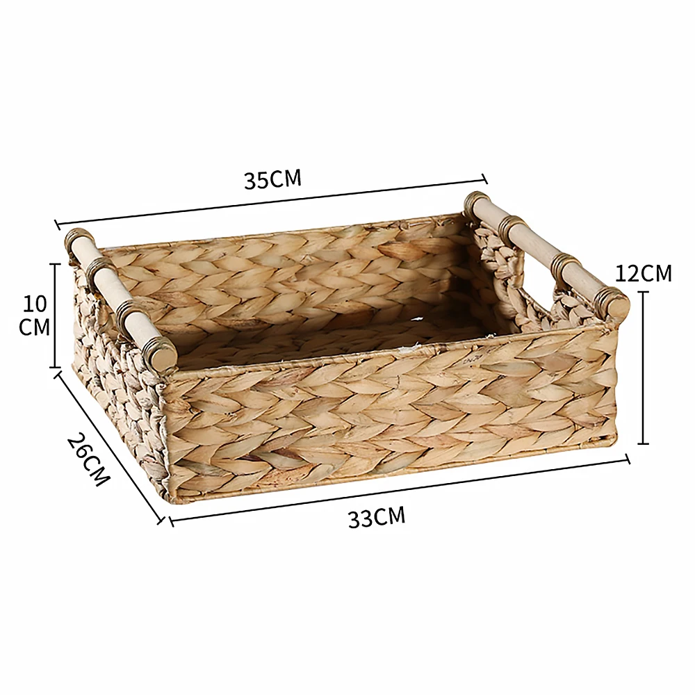 

New Arrival Home Decoration Storage Pot Wood Handle basket sundries busting storage basket