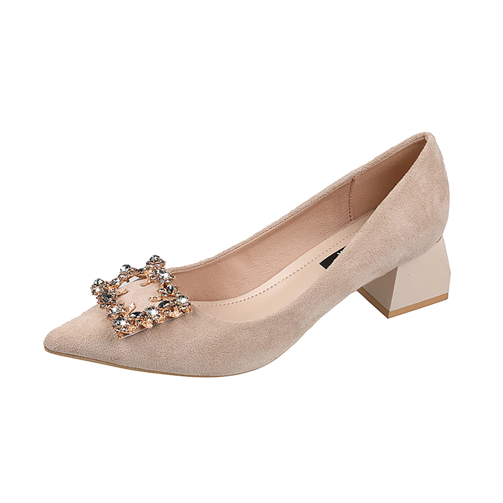 

Chunky heel 4.5cm Women Dress Shoes Suede Pumps Shoes Ladies Hot Sale pump Factory price, Black
