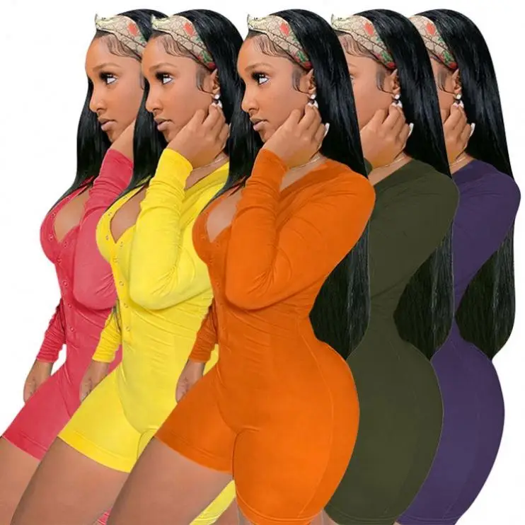 

D95785 Fashion women sexy Clothing 2020 Newest Design women jumpsuits and rompers solid color one piece jumpsuit for women