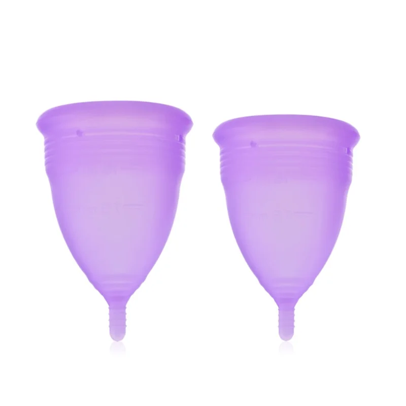 

Aneer Approved 100% Medical Silicone For Woman Safety Worthy Trust High Quality Original Menstruation Lady Menstrual Cup, Purple and pink