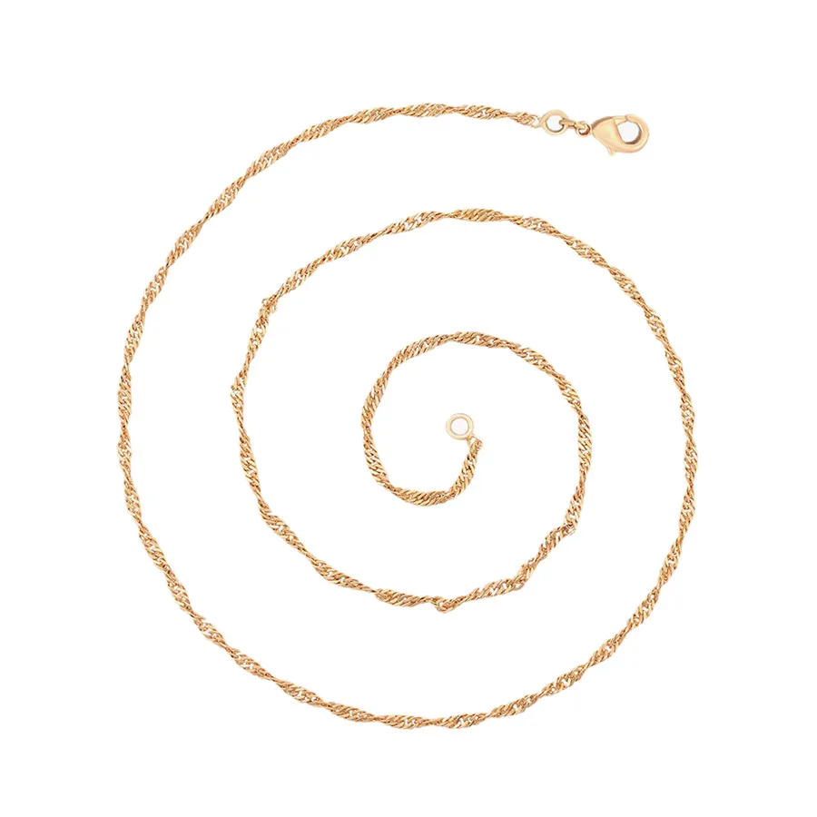 

A00886982 xuping jewelry factory Wholesale Price Exquisite Simple Buckle Hip Hop 18K Gold Plated Necklace