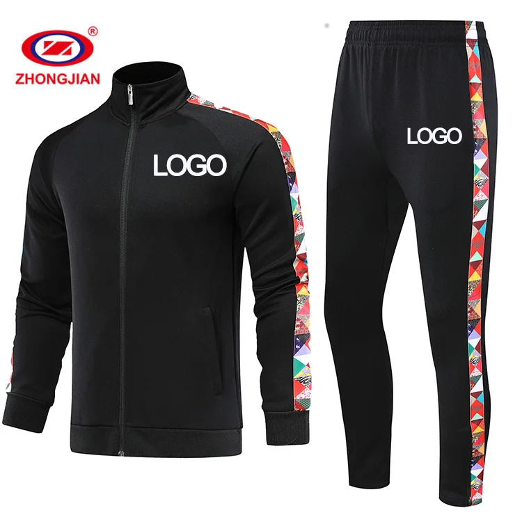 

2021 Custom Design Bulk Sports Two Piece Tracksuit Wholesale Men Jogging Suit