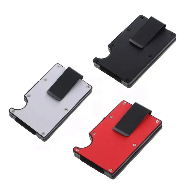 

Factory Price RFID Card Holder RFID Blocking ID Credit Card Wallet Aluminium Case Money Clip Card Organizer for Men