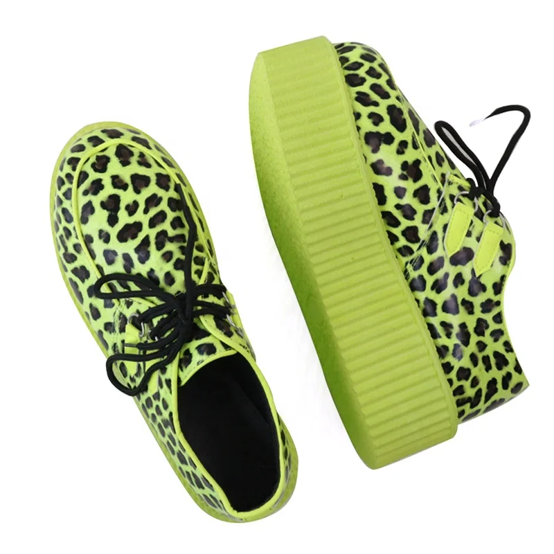 

New Arrivals British Style Leopard Print Platform Shoes Women Casual