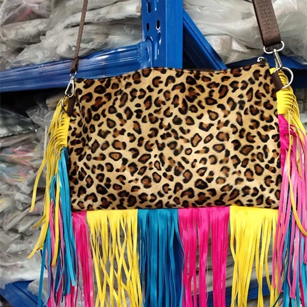 

Free sample girl tassel shoulder bag colorful and gorgeous suitable for daily life party travel