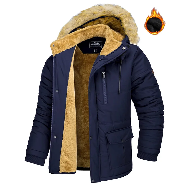 

Custom Winter Jacket Men Hooded Thick Warm Thermal Ski Snowboard Jackets Men's Parkas Jackets & Coats