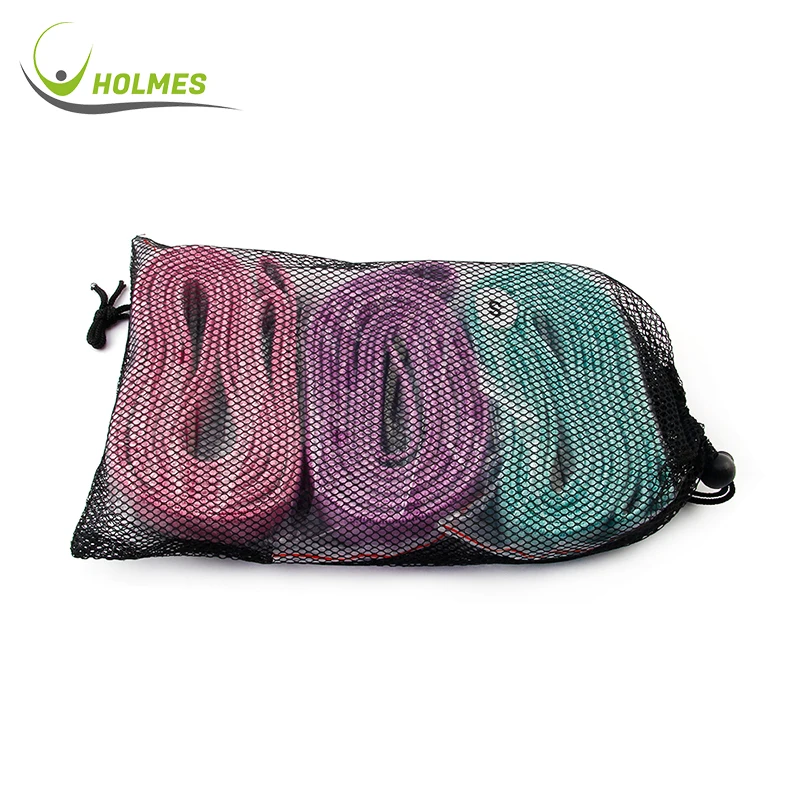 

wholesale 3 Colors Fitness fabric long resistance bands, Pink/gary