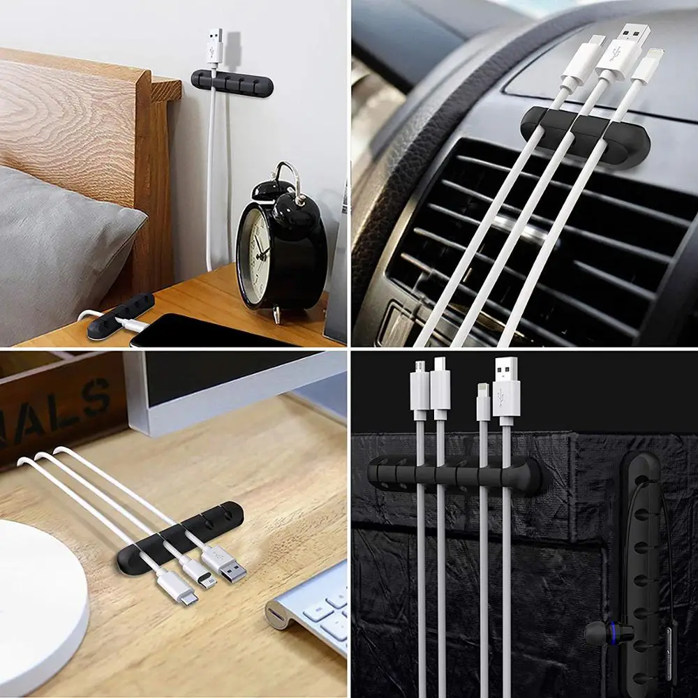 
Cable Holder Clips Desktop Cable Organizer Cord Wire Management For USB Charing Cable/Power Cord/Mouse Cable PC Office And Home 