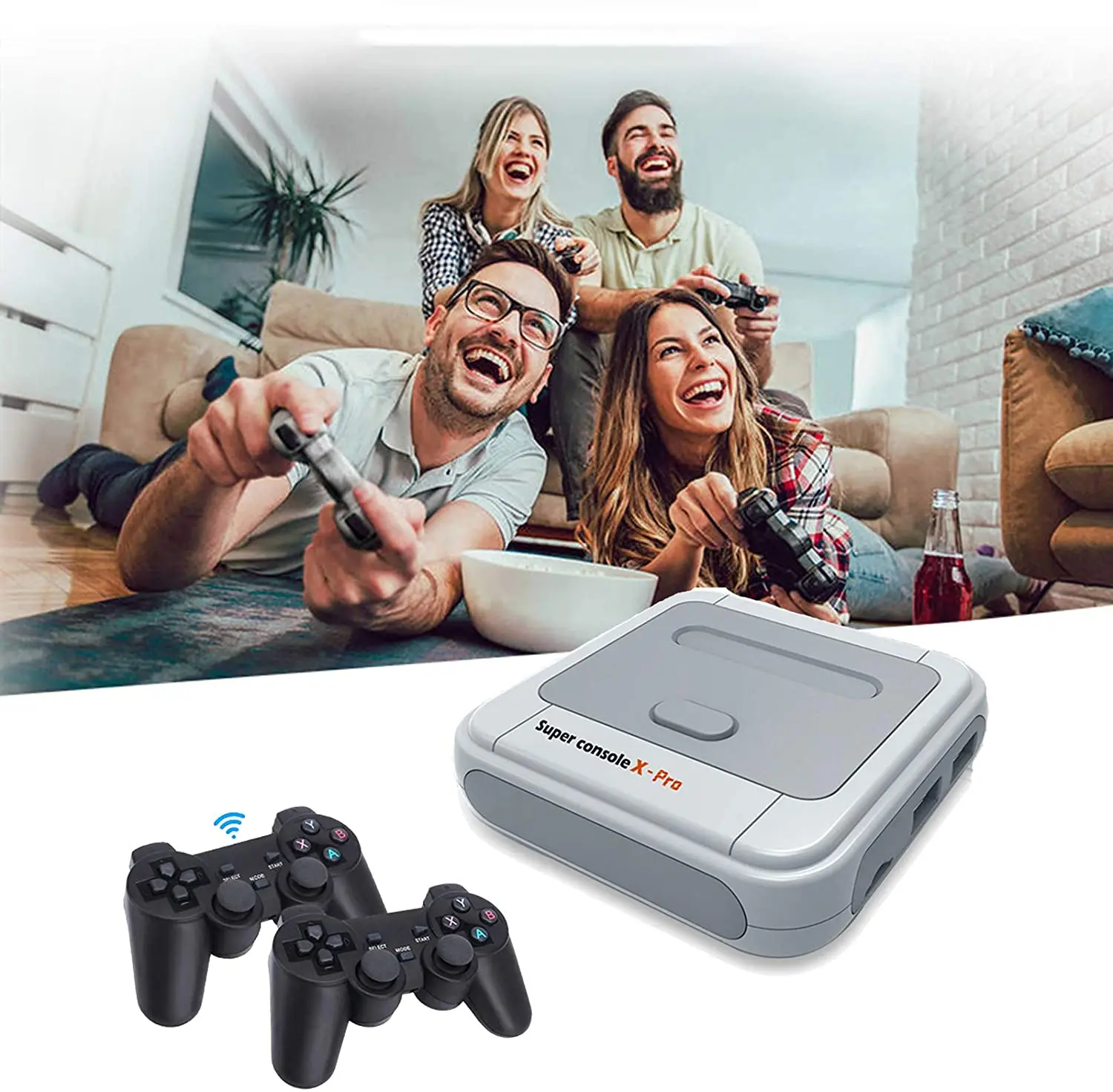 

Super Console X Pro Classic Retro Game Console Built-in 50,000+ Games Dual Systems Gaming Consoles for 4K TV HD Output