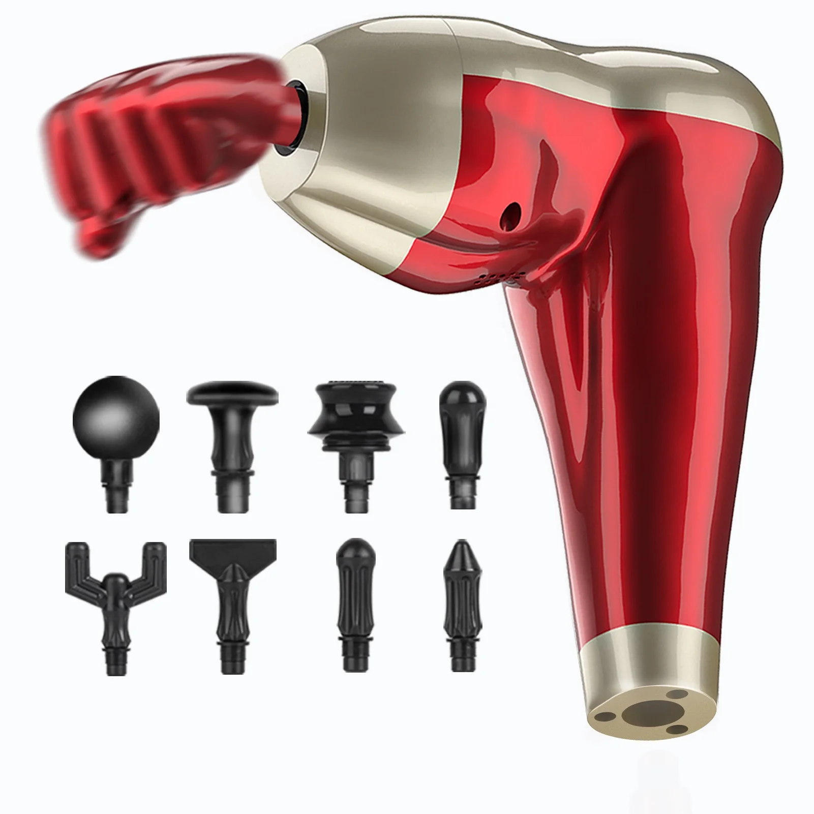 

2022 Professional 20 Speed 8 Heads Body Foot Deep Tissue Percussion Vibration Muscle Massage Gun For Arm Shape