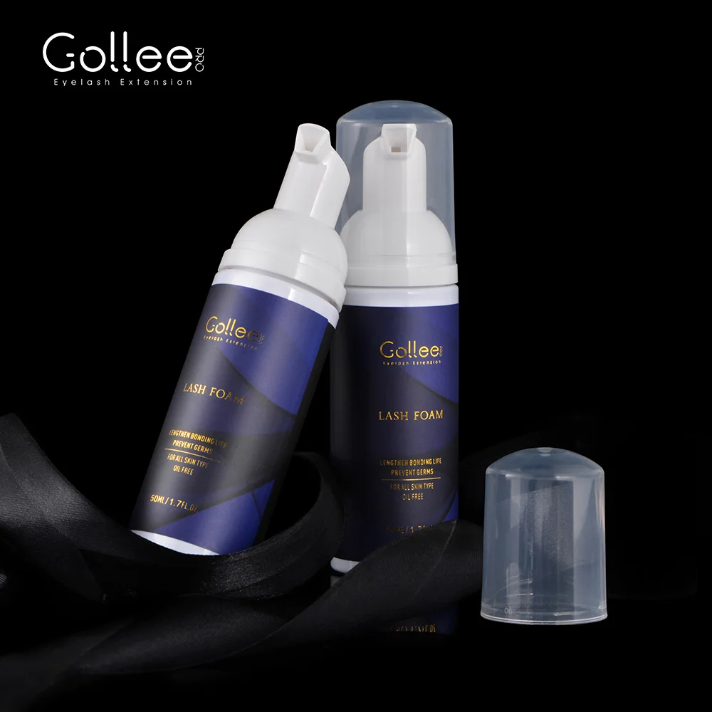 

Gollee Korea Foam Pump Own Logo Concentrate Make Your Own Oil Free Wholesale Logo Private Label Bottle Lash Shampoo, Clear lash shampoo