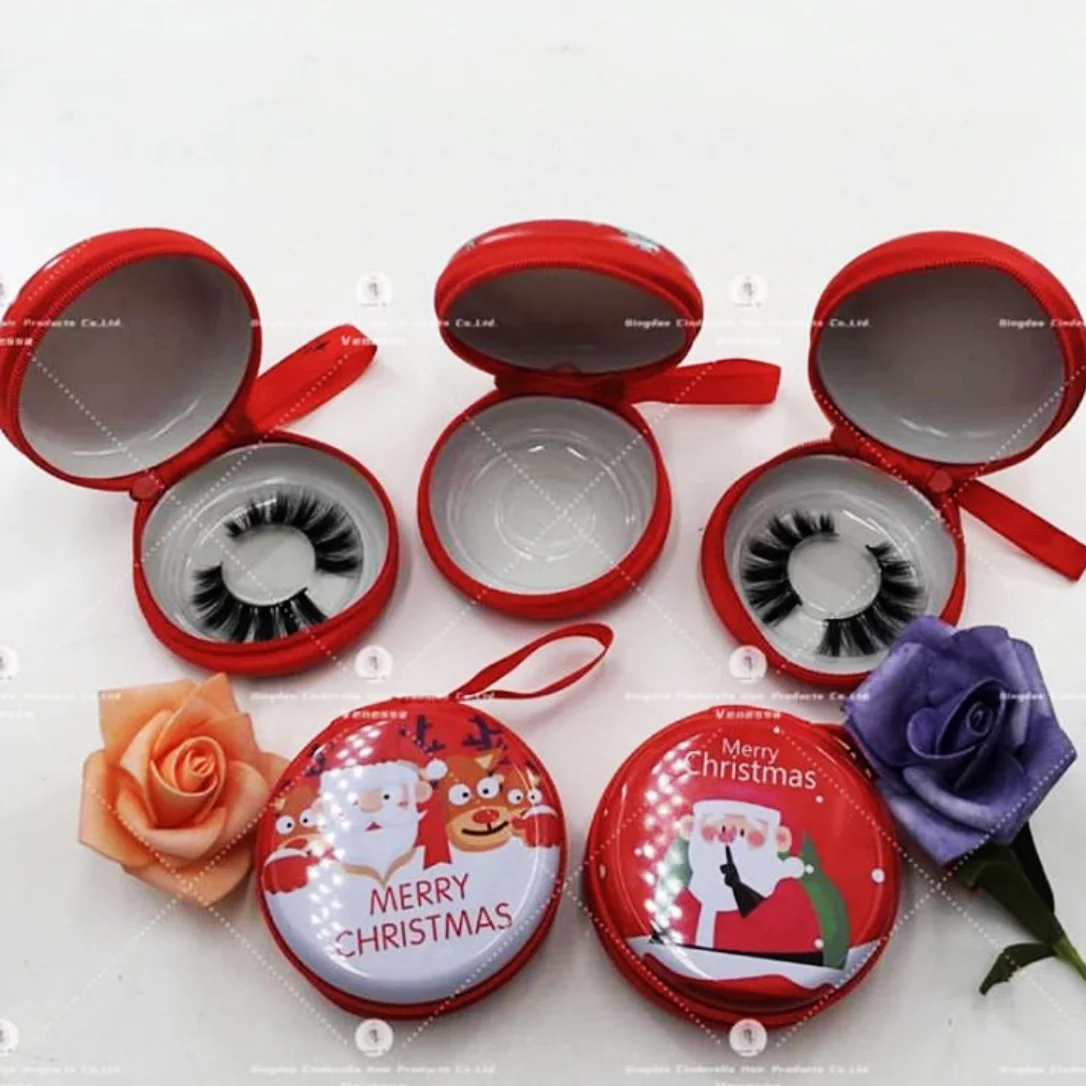 

Christmas lashes gift box christmas eyelashes custom packaging box, Oem