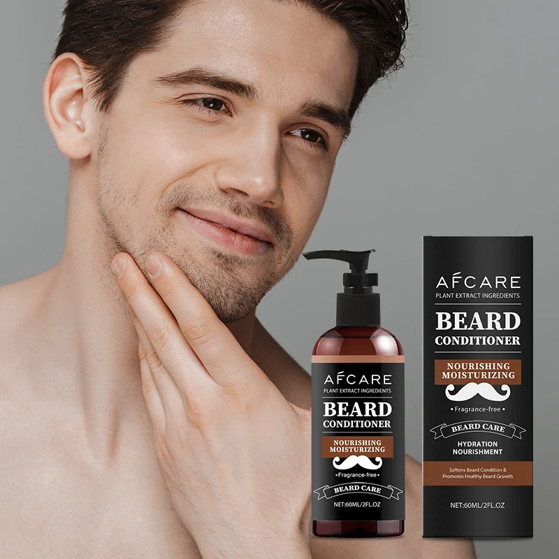 Wholesale Vegan Beard Conditioner Balm with Vitamin E & Jojoba Oil Mens Grooming Care Moisturizing Soothing Beard Balm