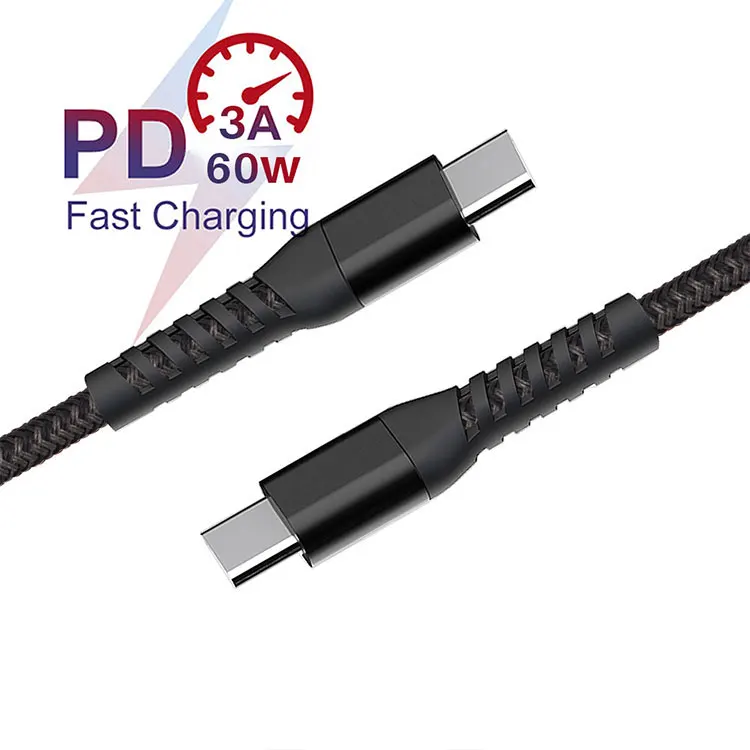 

Focuses Factory Price USB C to C Cable 60W Type C PD/QC Fast Charging Cord Charger Compatible with Samsung Galaxy Data Cable