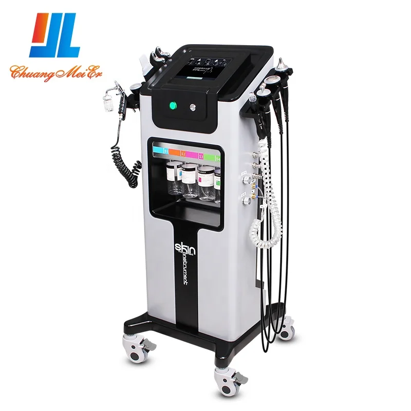 

2021 multifunction beauty salon 8 in 1 hydro electric oxygen bubbles Hydra Microdermabraision Machine