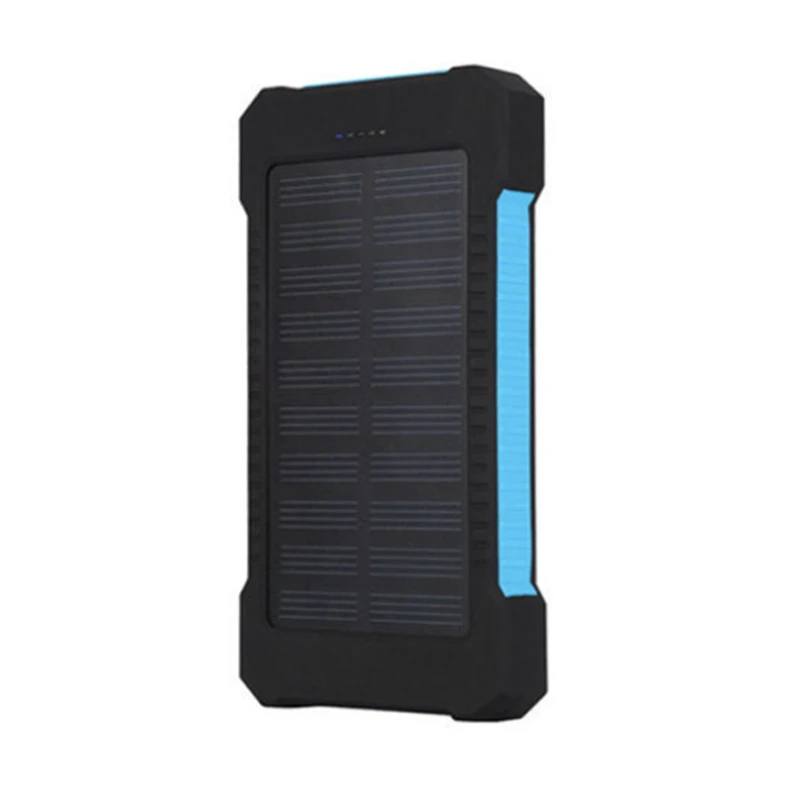 

10000MAH Solar Panel Charging Mobile Solar Power Bank with LED Flashlight
