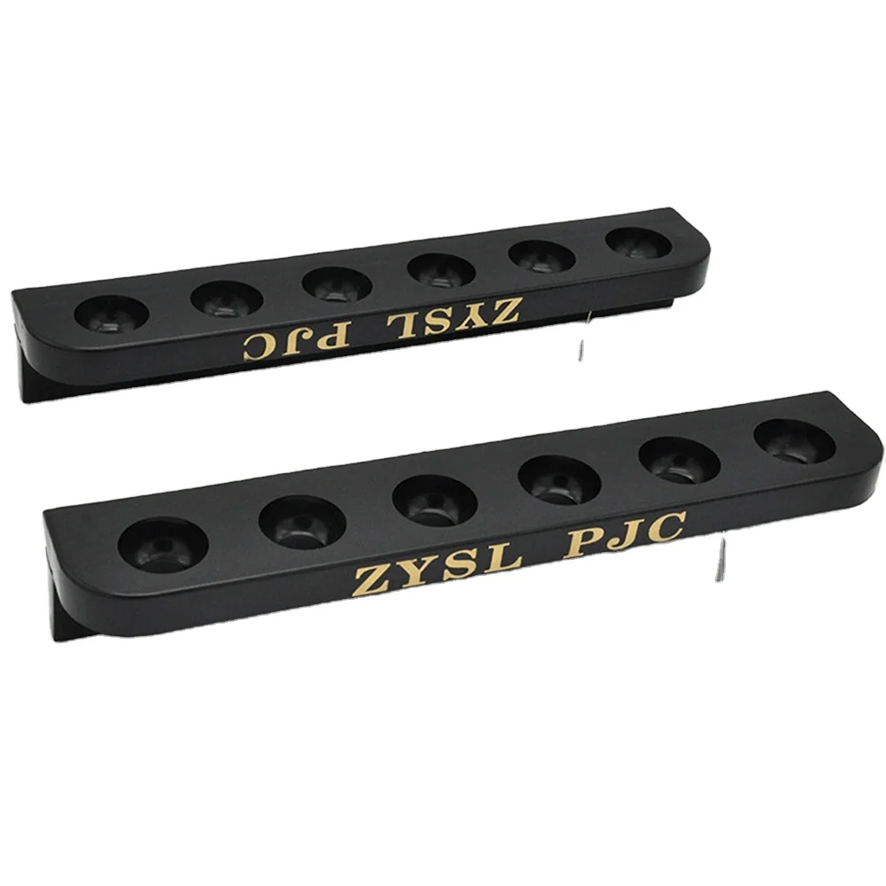 

Billiard Accessories High Quality 1 Pair 6 Holes Plastic Billard Cue Holder Pool Snooker Cue Stick Rack Holder, As pictures