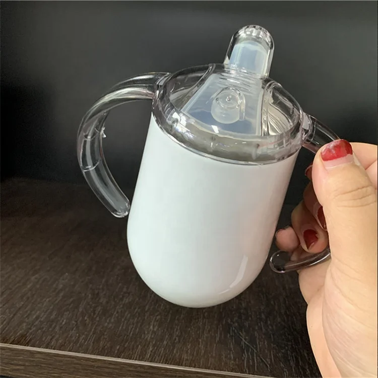 

12oz 350ml Stainless Steel Baby Feeding Sippy Cup Sublimation for Sale, White