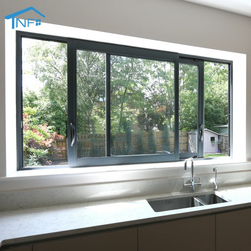 

American NFRC Slide Windows Design Balcony Villa Kitchen Windows Aluminum Sliding Windows And Doors Kitchen Glass Sliding Doors