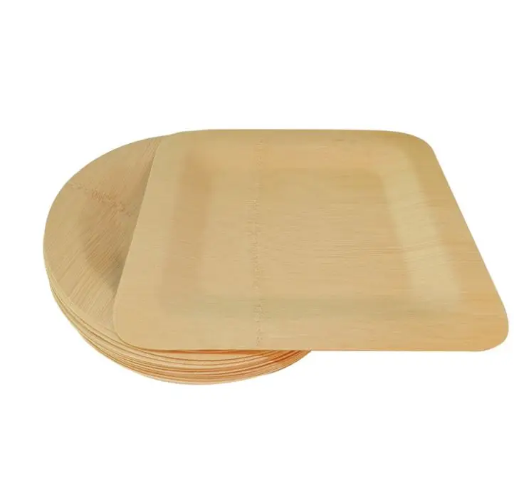 Wholesale Custom Eco Friendly Biodegradable Bamboo Disposable Plates