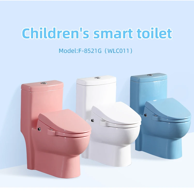 Fannisi child kindergarten automatic self-clean sensor light white blue pink preschool smart water closet dry toilet