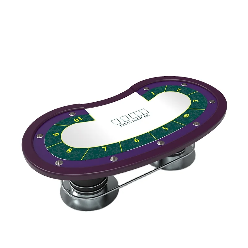 

YH Hot Sale Professional Texas Card Game Metal Round Leg Premium Poker Tables Casino