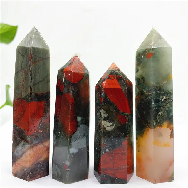 

Wholesale natural quartz quartz crystals healing wand point bloodstone tower crystal point