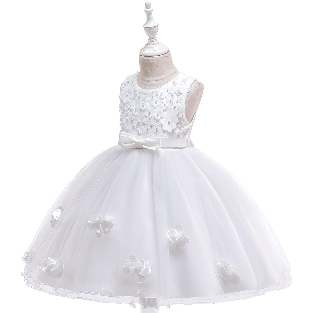 

Girl Dress Kids Party Dresses Wholesale Children Fancy Frock Design Birthday Party Flower L5145