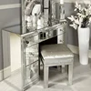 Stylish crushed diamonds 7 multi drawers mirrored dresser