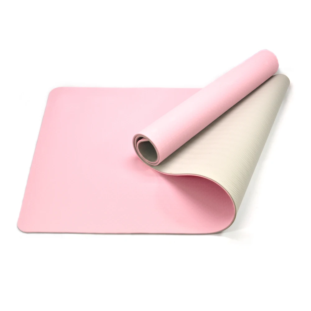 

Home fitness equipment High quality eco friendly custom printed logo organic tpe yoga mat, Customized