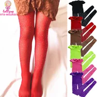 

13 Colors Fashion Toddler Kids Mesh Fishnet Net Rhinestone Bling Glitter Bedazzled Tube Socks Tights Stockings Girls Pantyhose