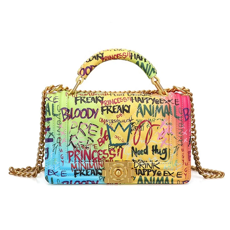 

2020 Women Luxury Handbags  Graffiti Bags For Ladies