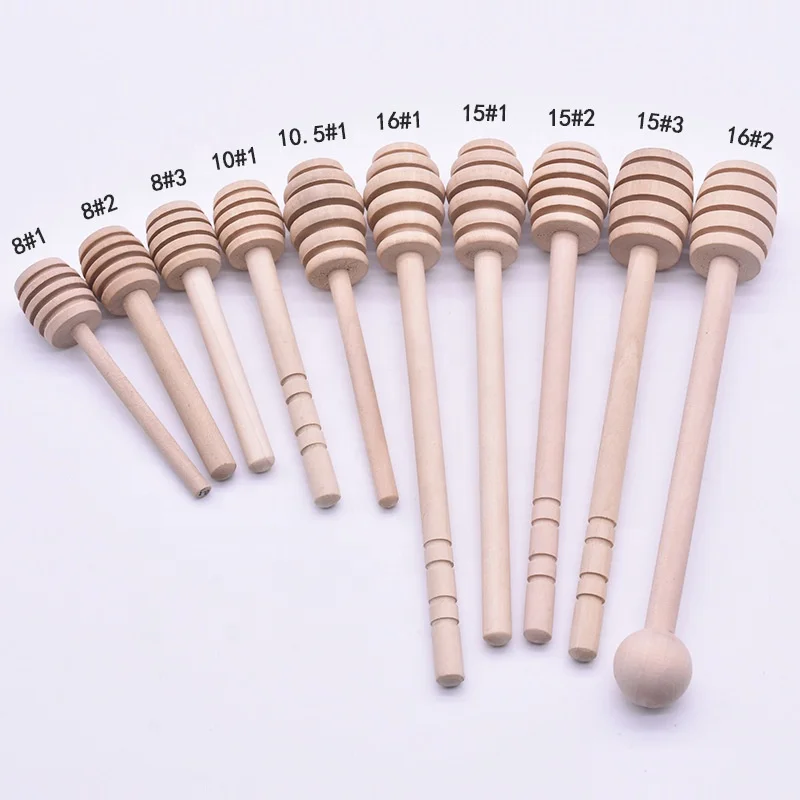 

Wooden dipper honey stir stick spoon, Natural wood color