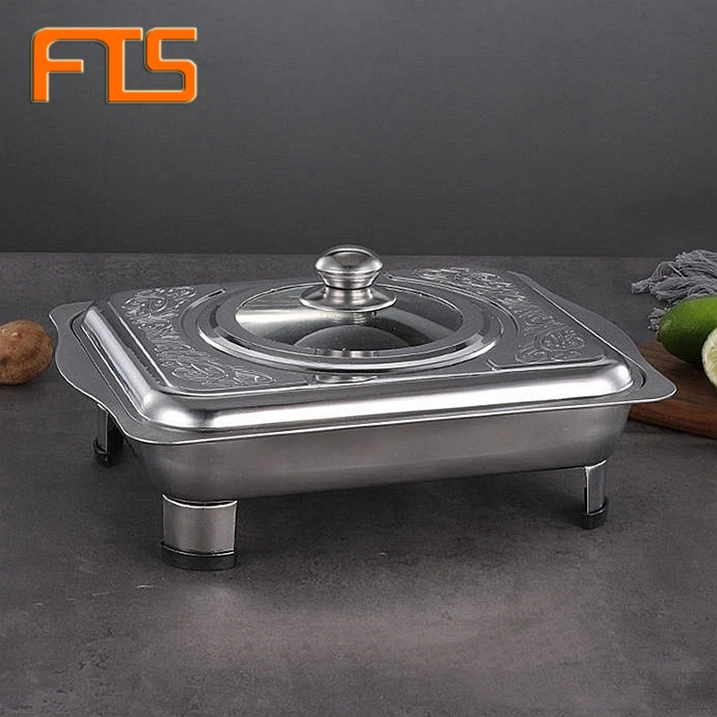 

FTS Four Foot Stainless Steel Dishes Buffet Set Sale Catering Copper Wholesale Disposable Chafers Chafing Dish