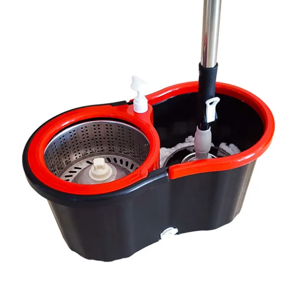 

stainless steel adjustable handle self-washed spin magic rotating mop and bucket set, Different colors