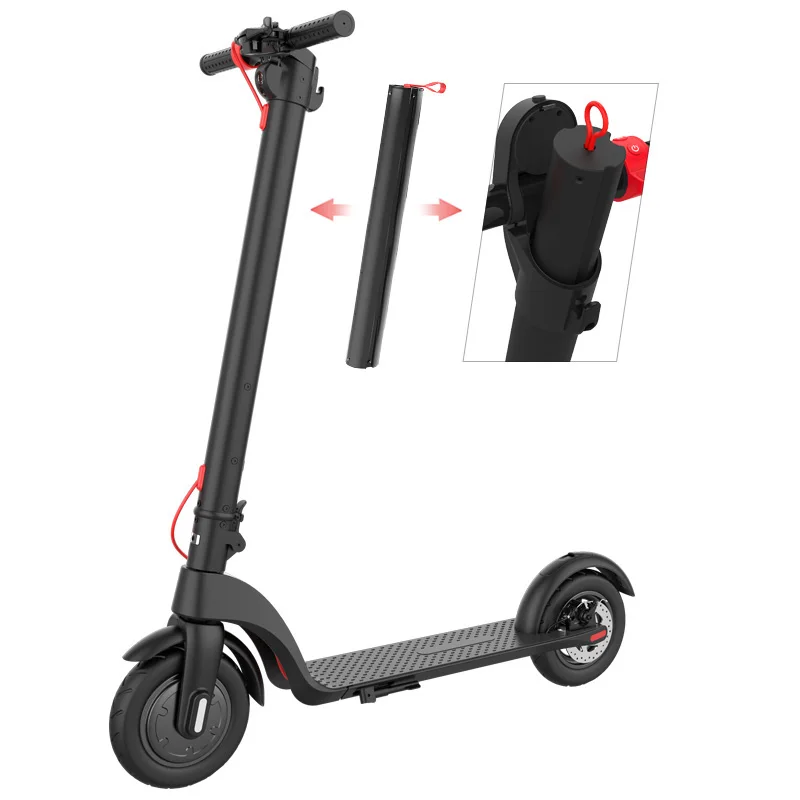 

HX Wholesale Removable battery 350w Portable e Scooter Two Wheel Custom Foldable Waterproof Electric Scooter