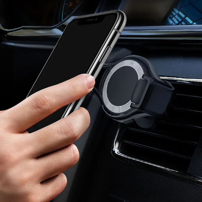

Mobile Accessories Mobile Phone Car Mount Cell Phone Holder With Wireless Charging, Black white